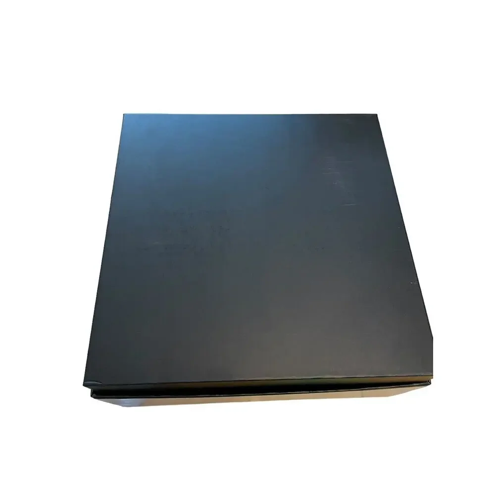 Chanel Gift Box Storage Square 8.5” x 8.5” x‎ 3.5” White Black Logo Cardboard